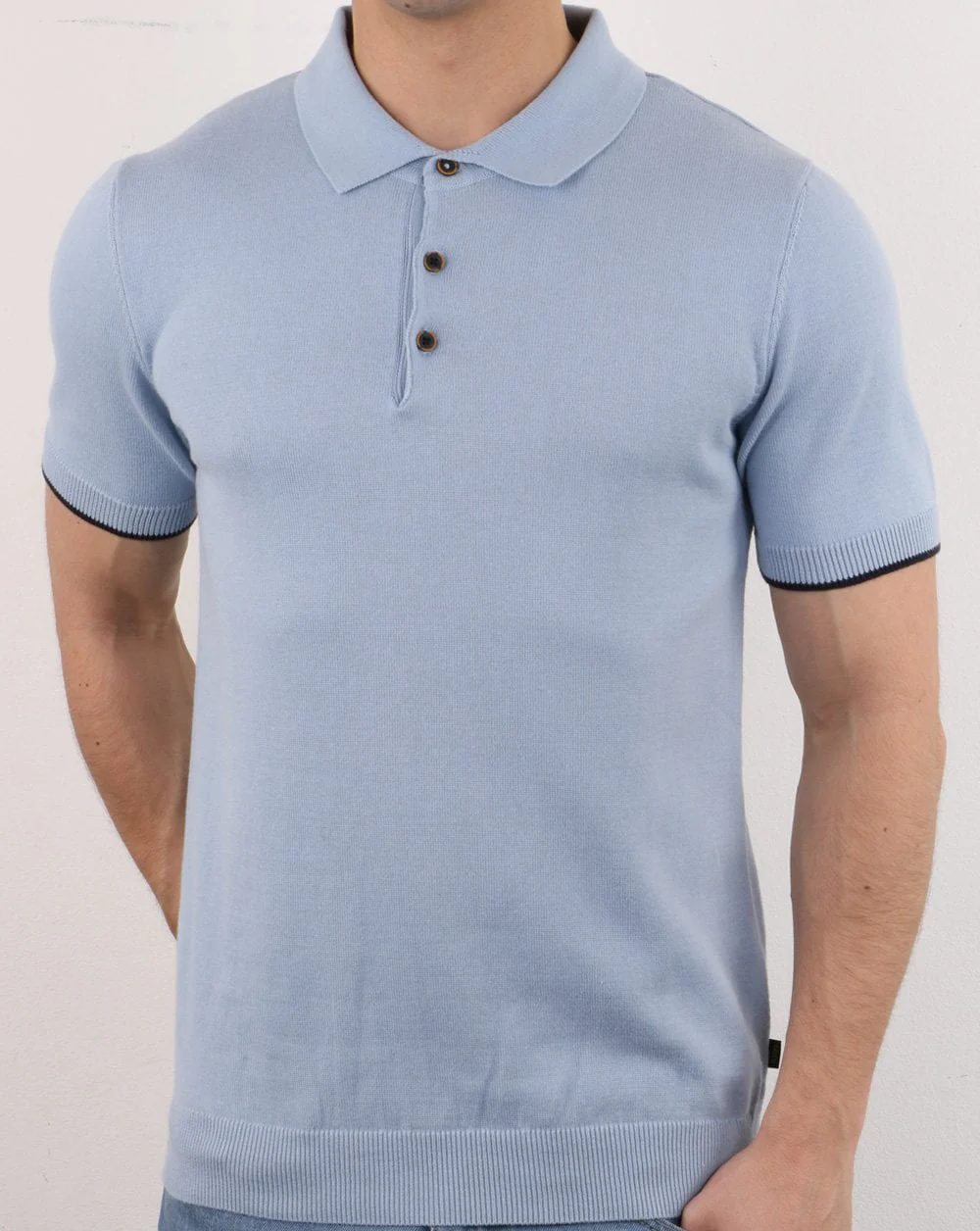 Knitted Polo Sky - Image 2