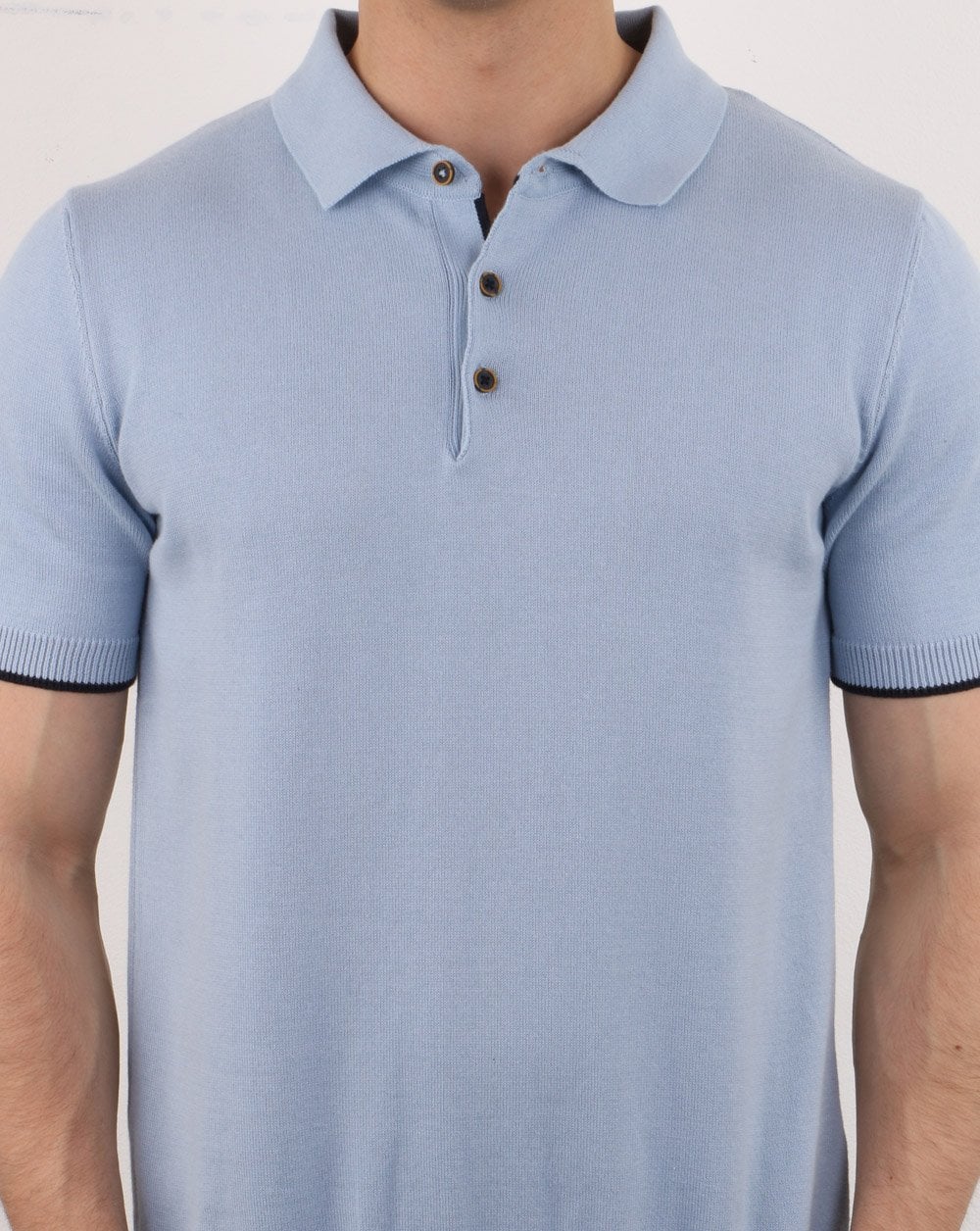Knitted Polo Sky - Image 4