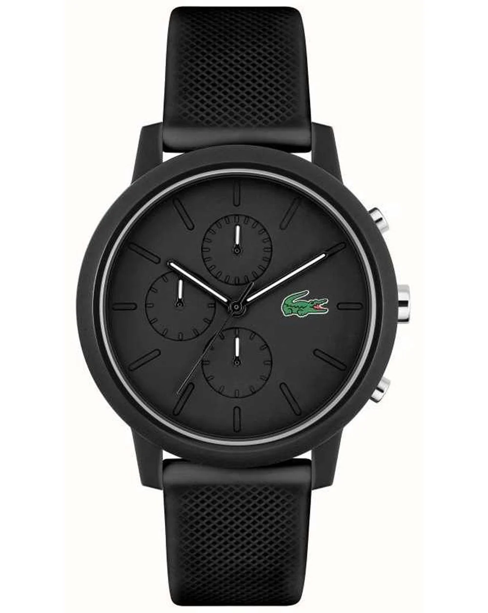 Lacoste 12.12 Chrono Silicone Watch Black
