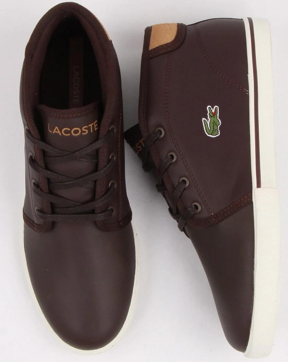 Lacoste Ampthill Trainer Dark Brown/Tan - Image 2