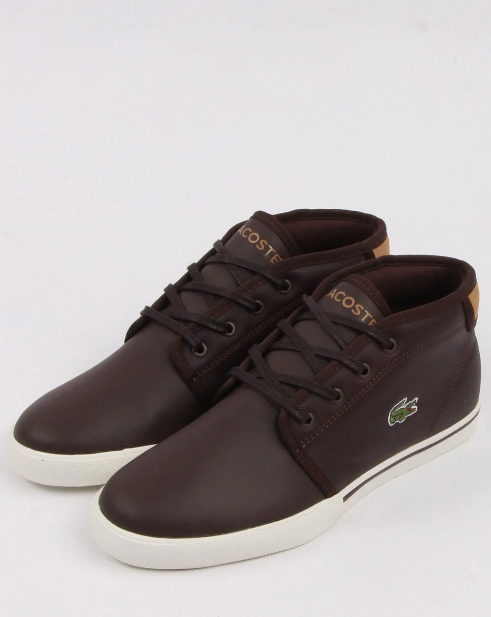 Lacoste Ampthill Trainer Dark Brown/Tan - Image 3