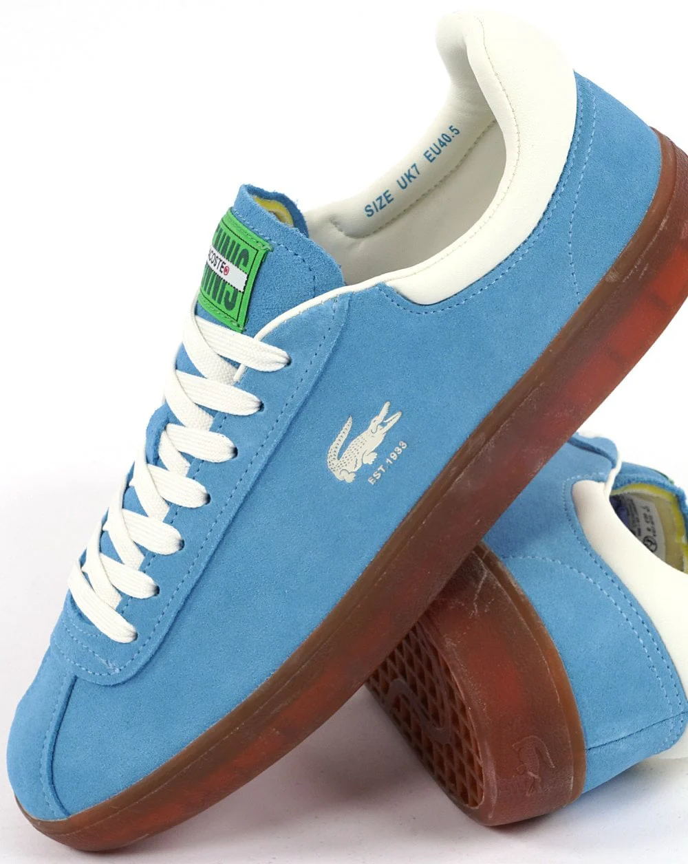 Lacoste Baseshot Suede Trainer Blue/Gum