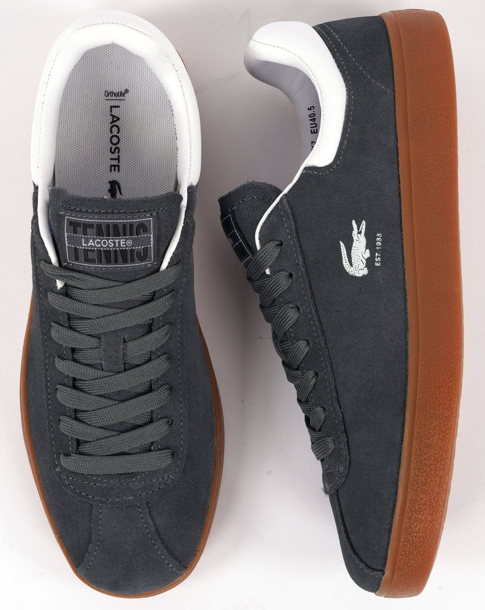 Lacoste Baseshot Trainer Grey/Gum - Image 4