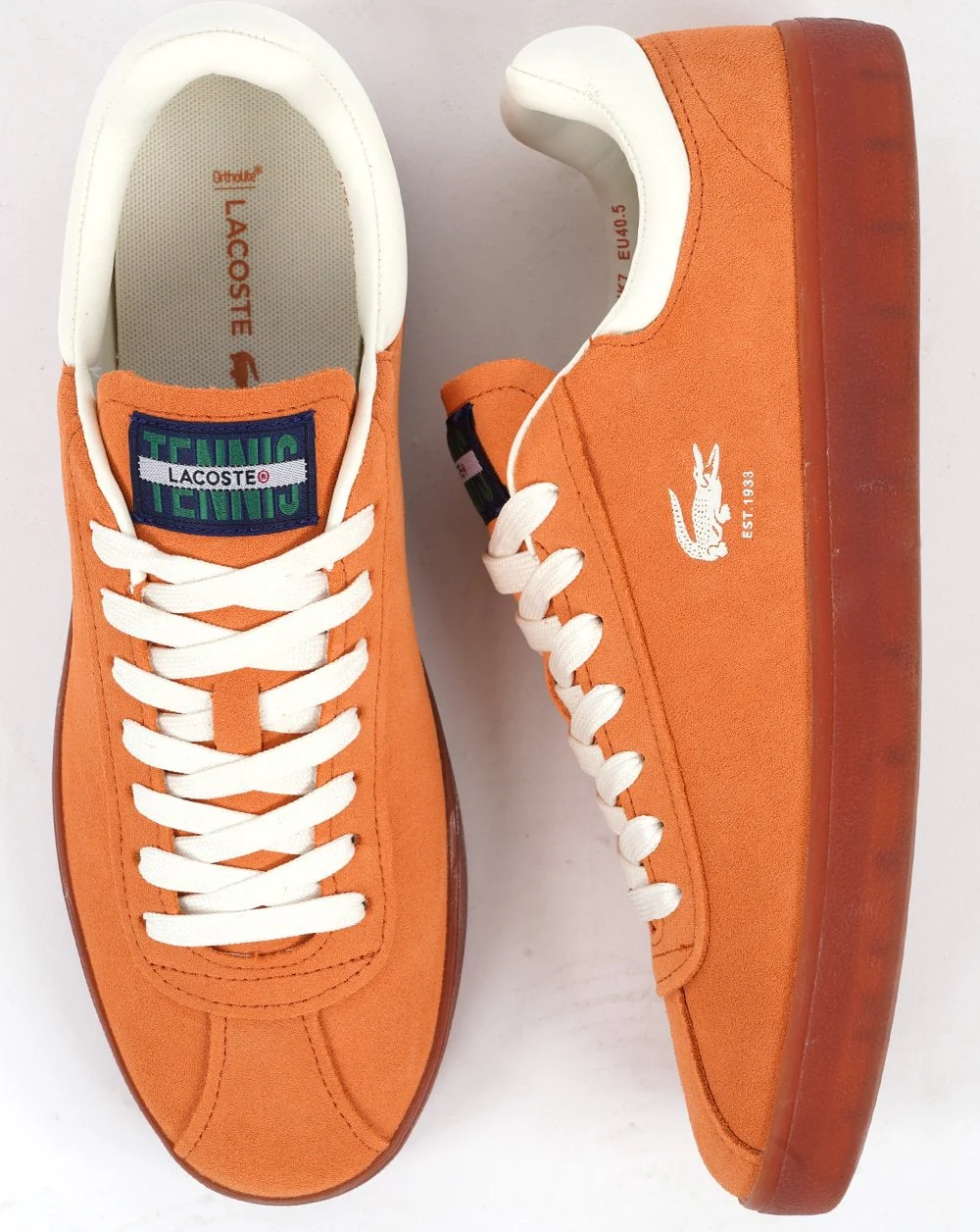 Lacoste Baseshot Trainer Orange/Gum - Image 4