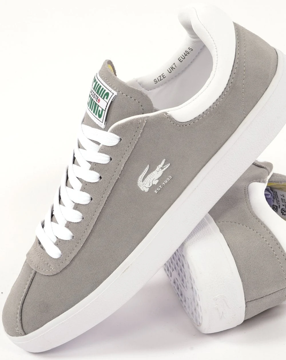 Lacoste Baseshot Trainers Grey/White
