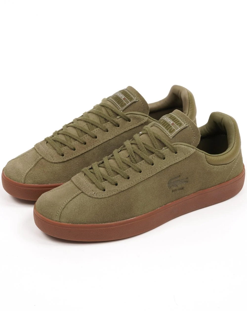 Lacoste Baseshot Trainers Khaki/Gum - Image 2