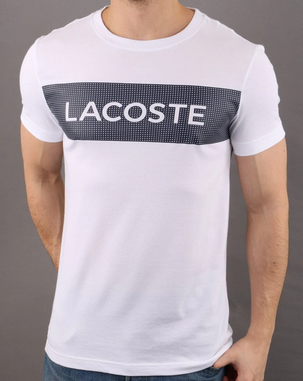 Lacoste Box T-shirt White/Navy - Image 2