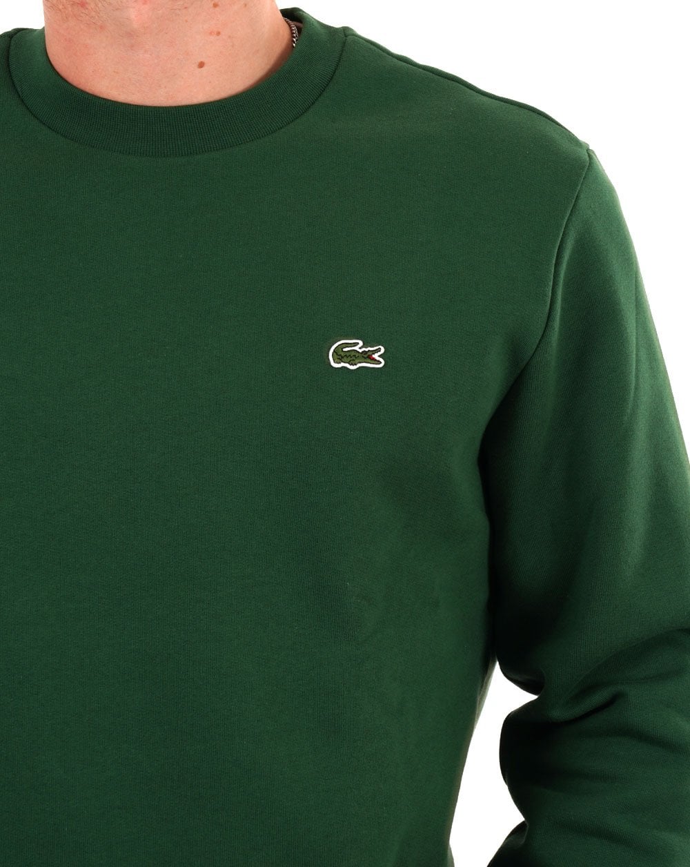 Lacoste Brushed Cotton Sweatshirt Green - Image 2