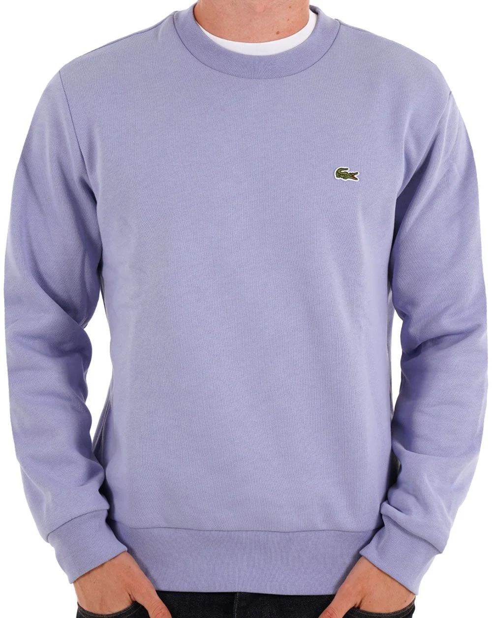 Lacoste Brushed Cotton Sweatshirt Lilac
