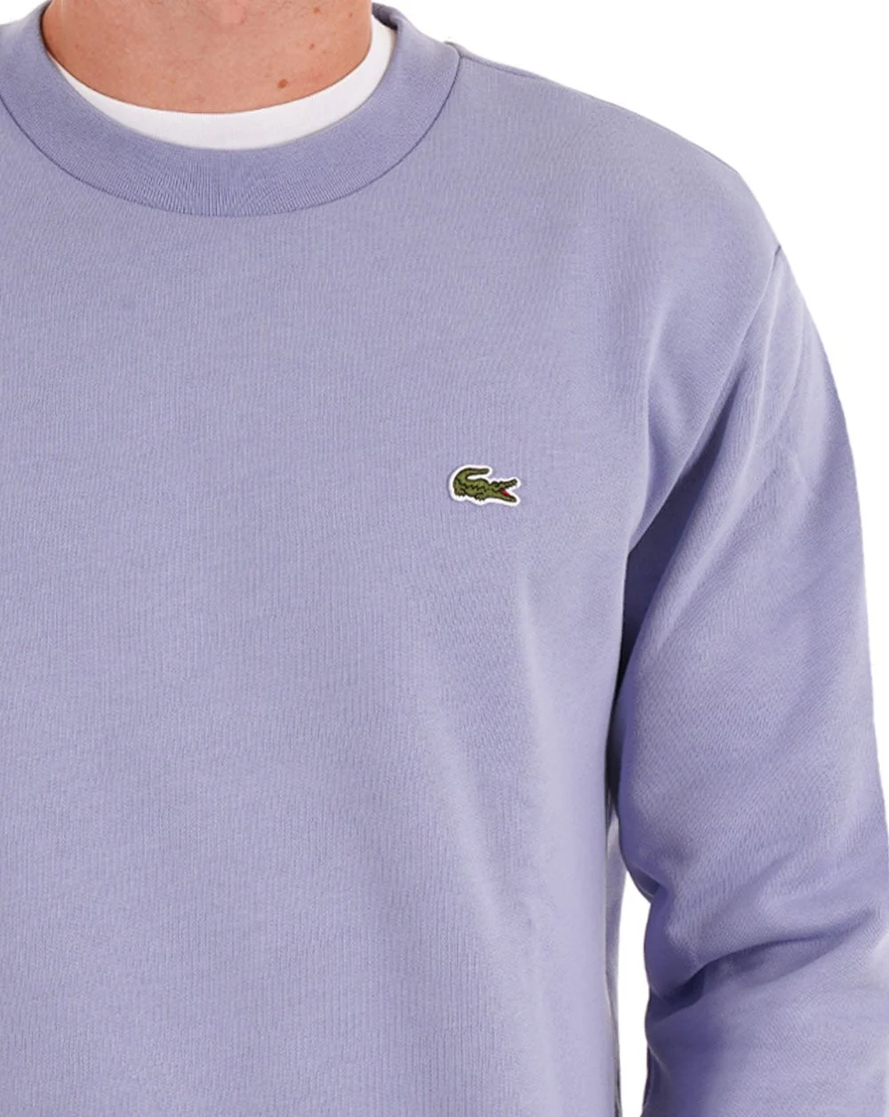 Lacoste Brushed Cotton Sweatshirt Lilac - Image 2