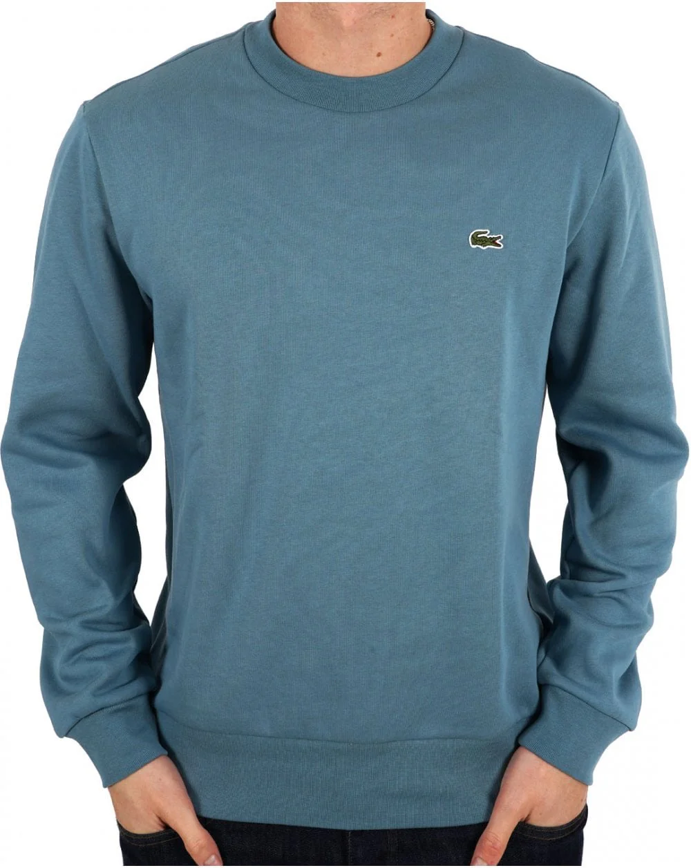 Lacoste Brushed Cotton Sweatshirt Limestone Blue