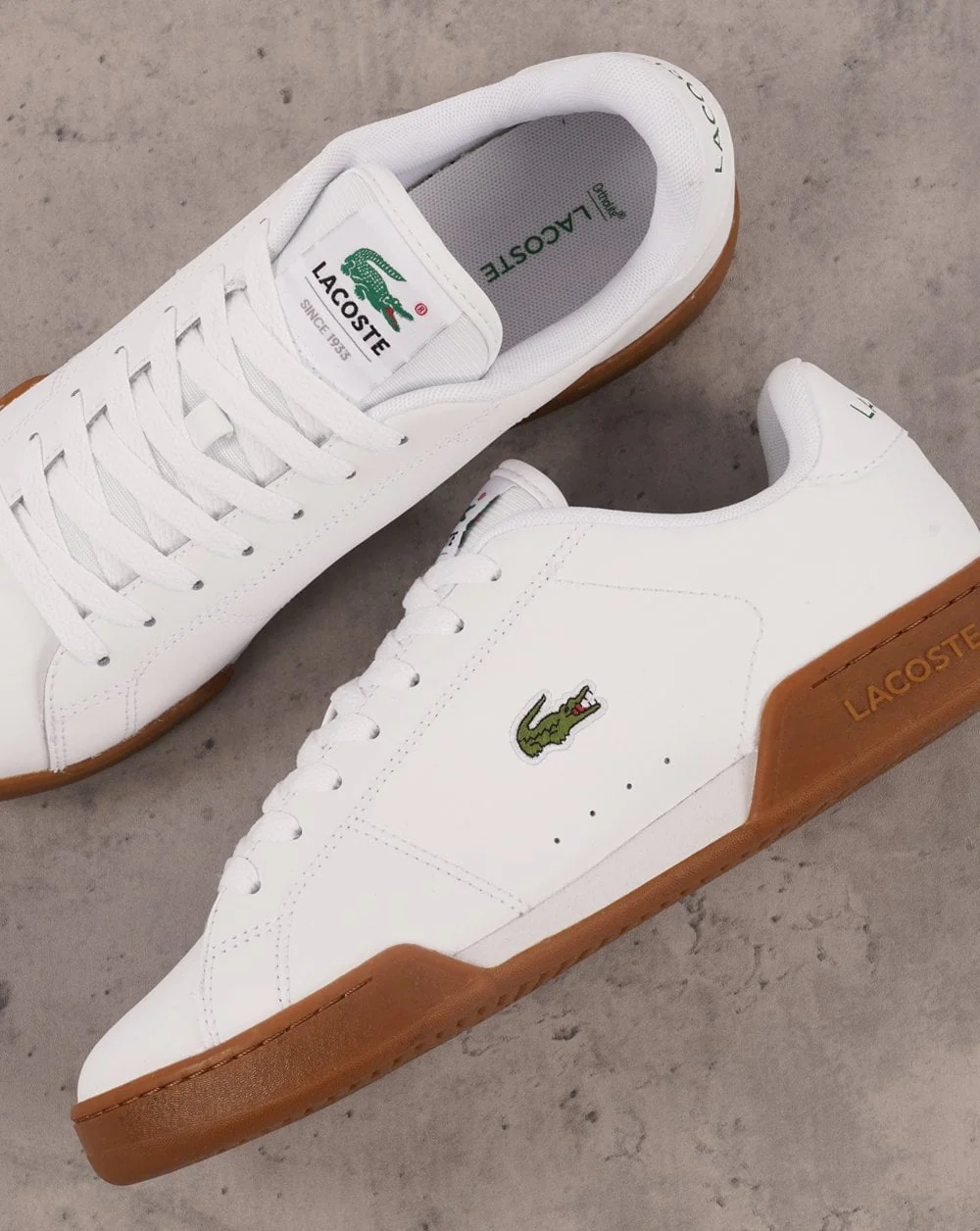 Lacoste Carnaby Cup Leather Trainers White/Gum