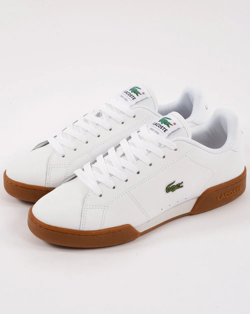 Lacoste Carnaby Cup Leather Trainers White/Gum - Image 3