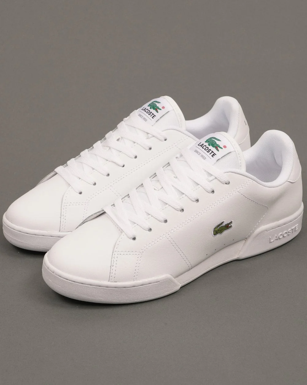 Lacoste Carnaby Cup Leather Trainers White/White - Image 2
