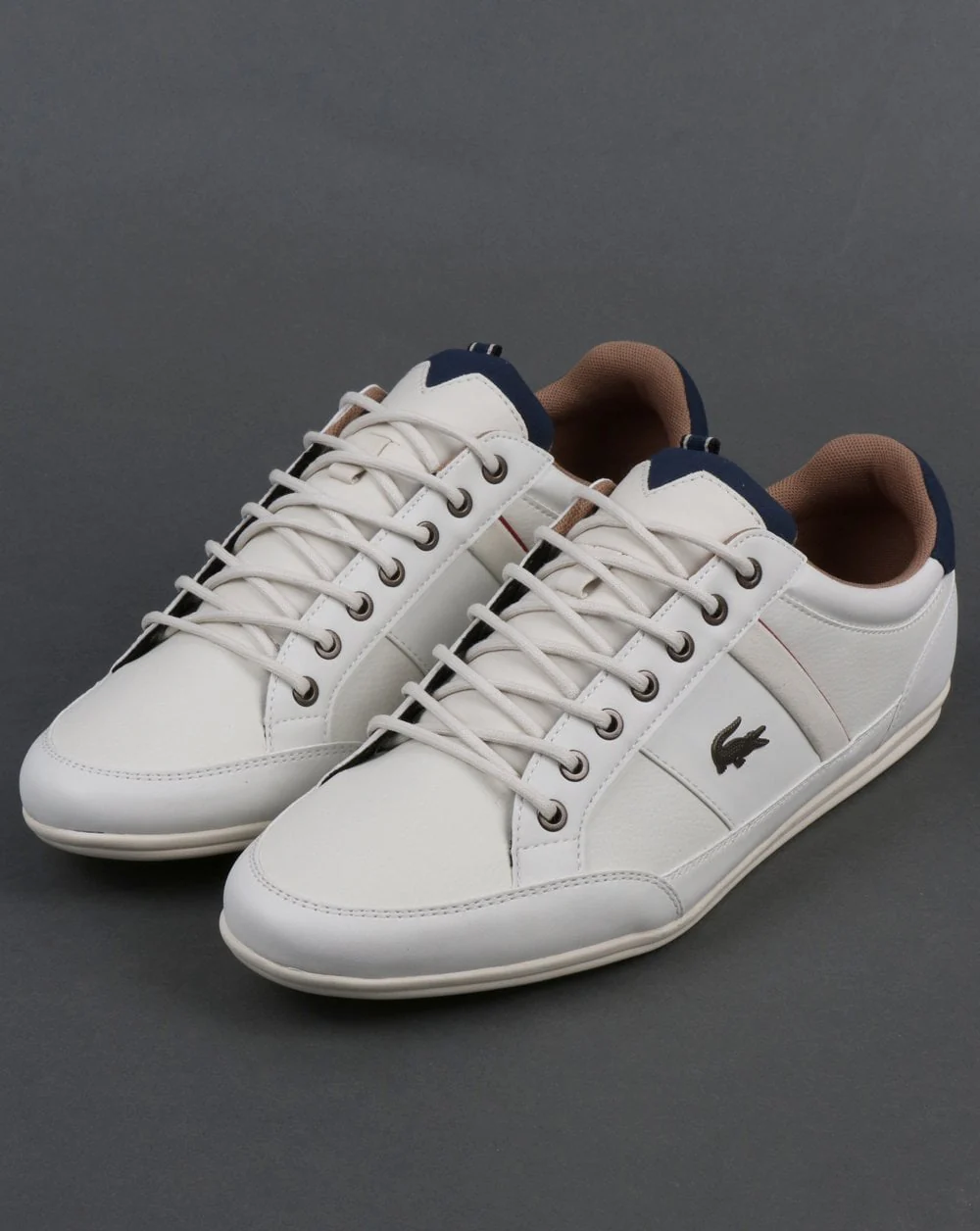Lacoste Chaymon Trainers Off White/Navy - Image 3