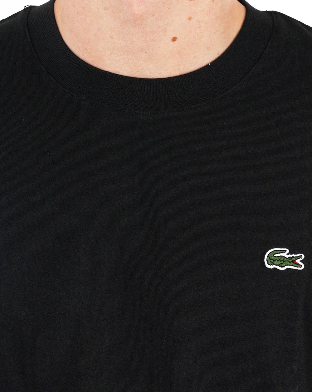 Lacoste Classic Fit Cotton Jersey T Shirt Black - Image 2