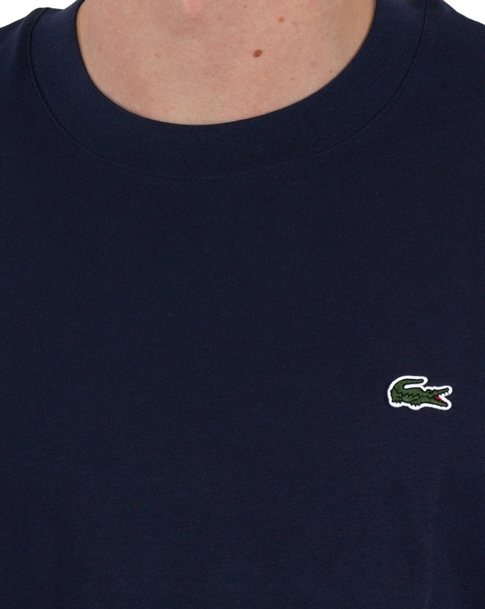 Lacoste Classic Fit Cotton Jersey T Shirt Navy - Image 2