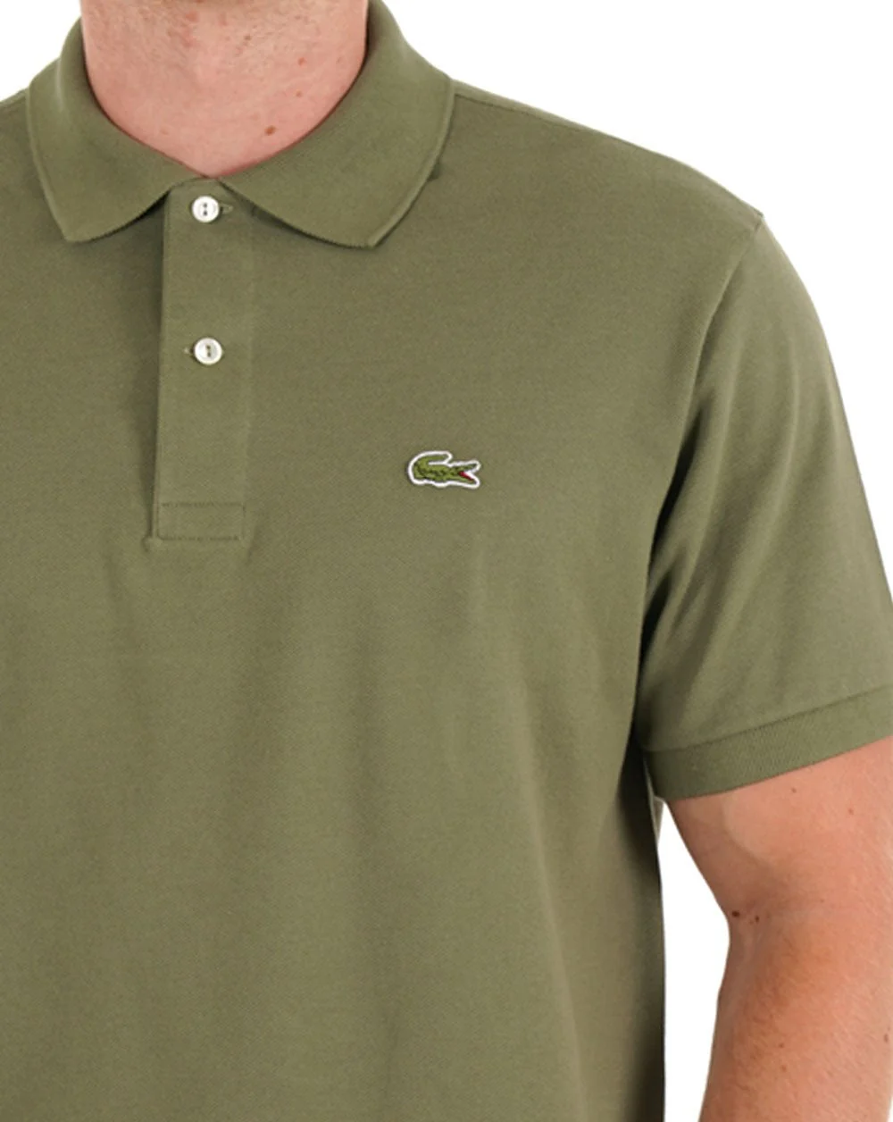 Lacoste Classic Polo Shirt Khaki Green - Image 3