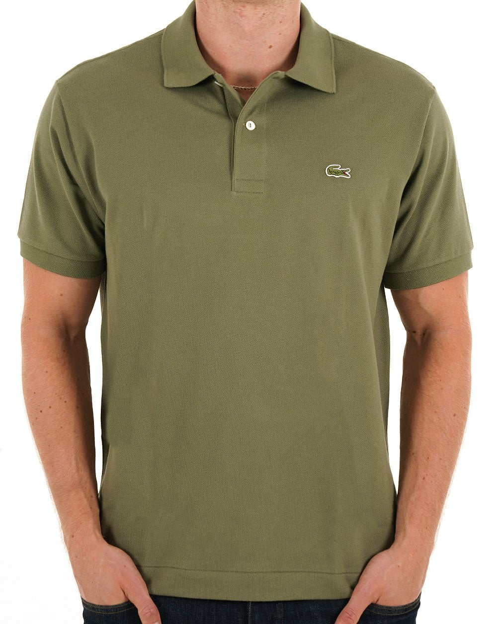 Lacoste Classic Polo Shirt Khaki Green - Image 4