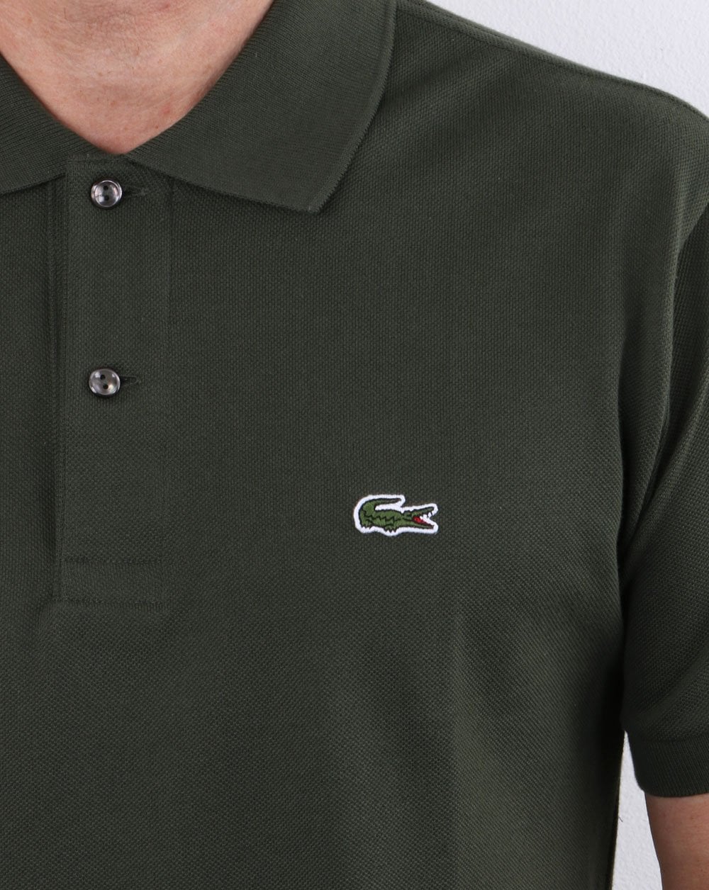 Lacoste Classic Polo Shirt Khaki Green - Image 3
