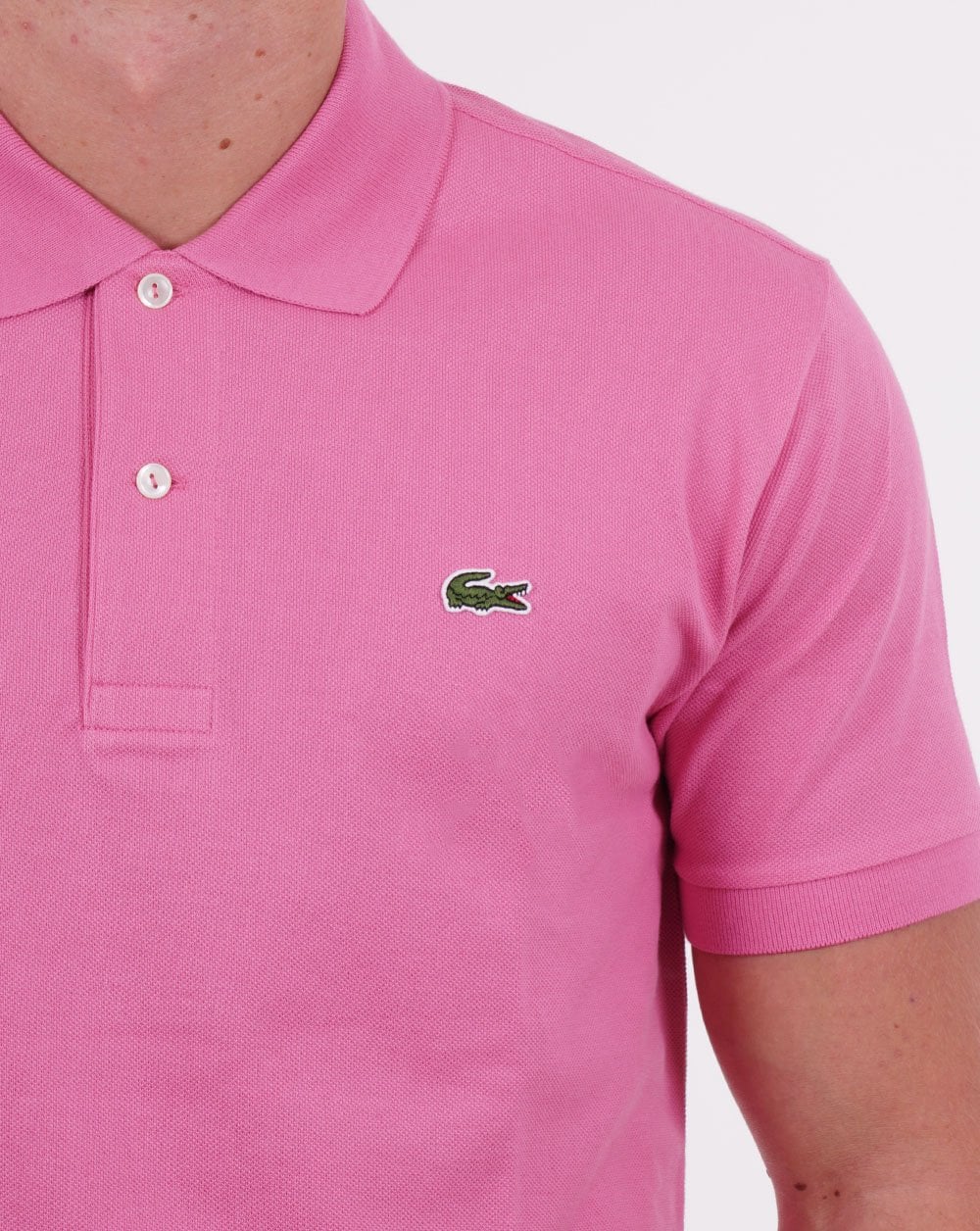 Lacoste Classic Polo Shirt Reseda Pink - Image 2