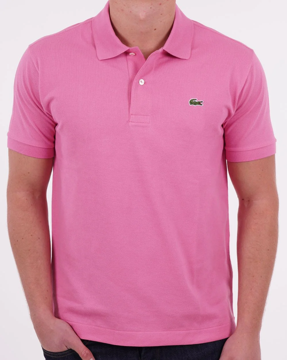 Lacoste Classic Polo Shirt Reseda Pink - Image 3