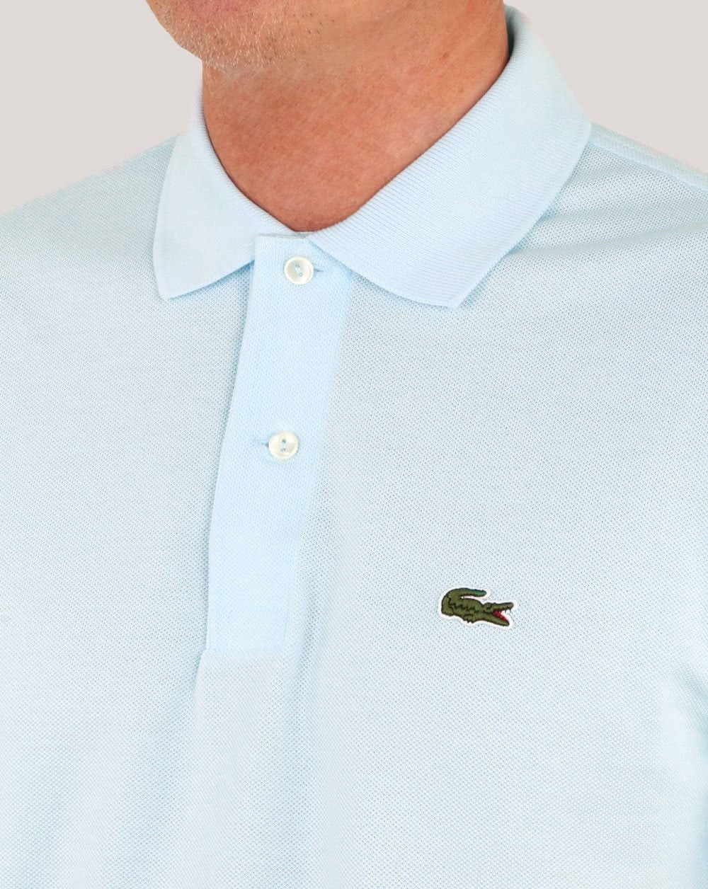Lacoste Classic Polo Shirt Sky Blue - Image 2