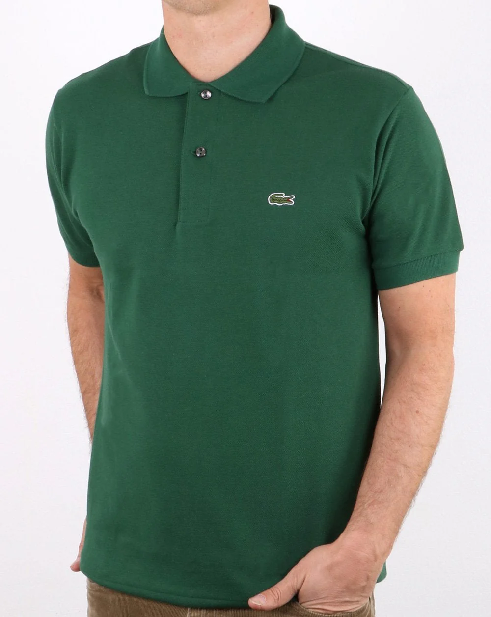 Lacoste Classic Two Button Polo Shirt Green