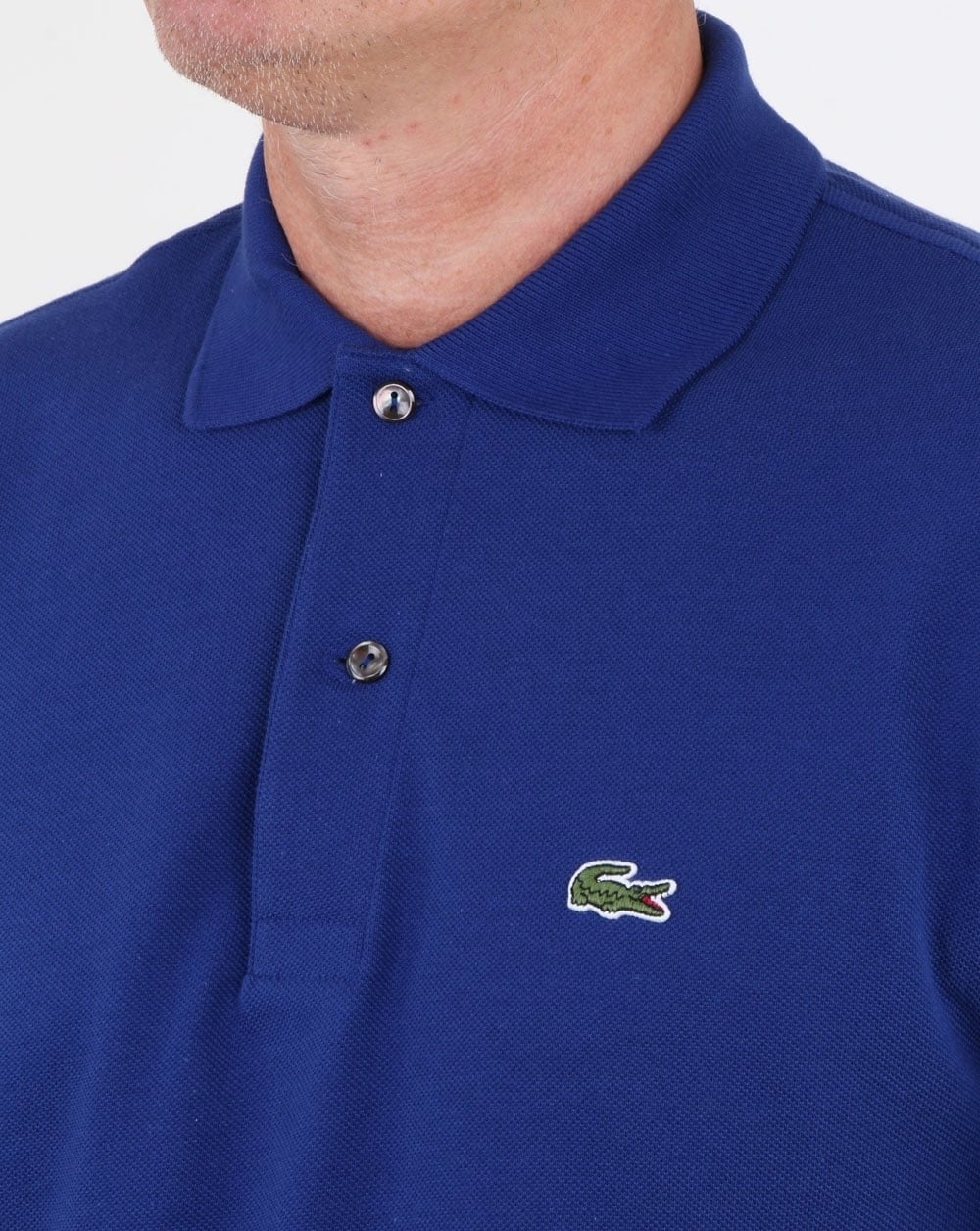 Lacoste Classic Two Button Polo Shirt Ocean Blue - Image 2