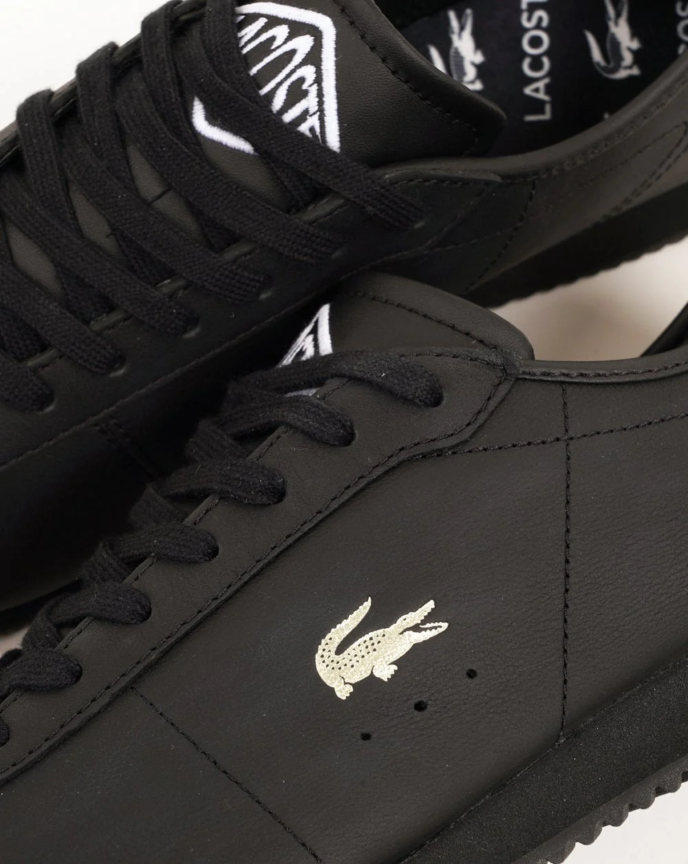 Lacoste Club Low Leather Trainers Black - Image 4