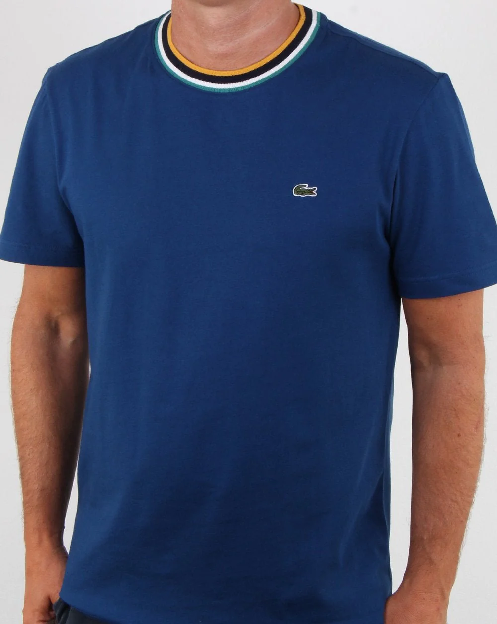 Lacoste Contrast Crew T-shirt Blue