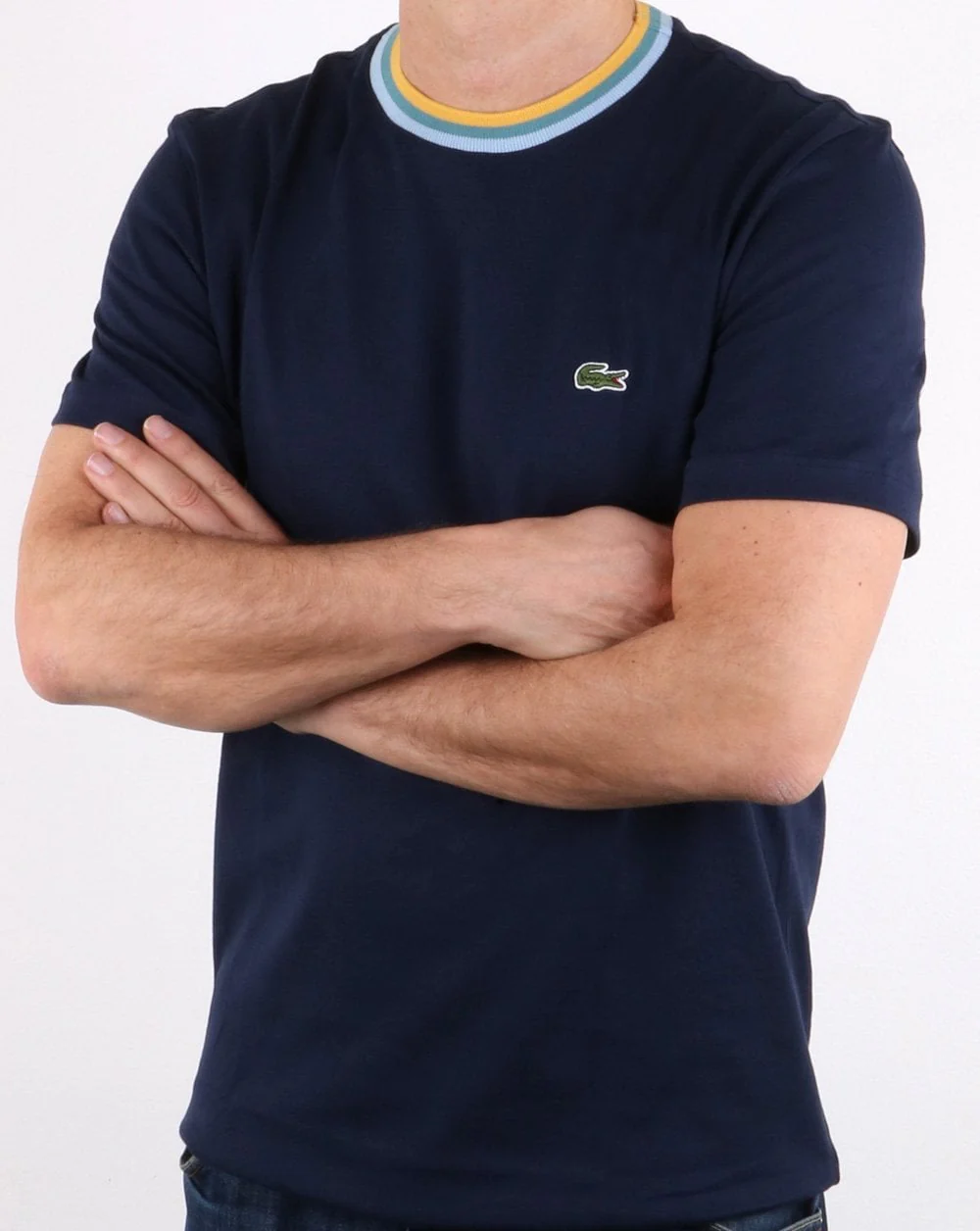Lacoste Contrast Crew T-shirt Navy - Image 2