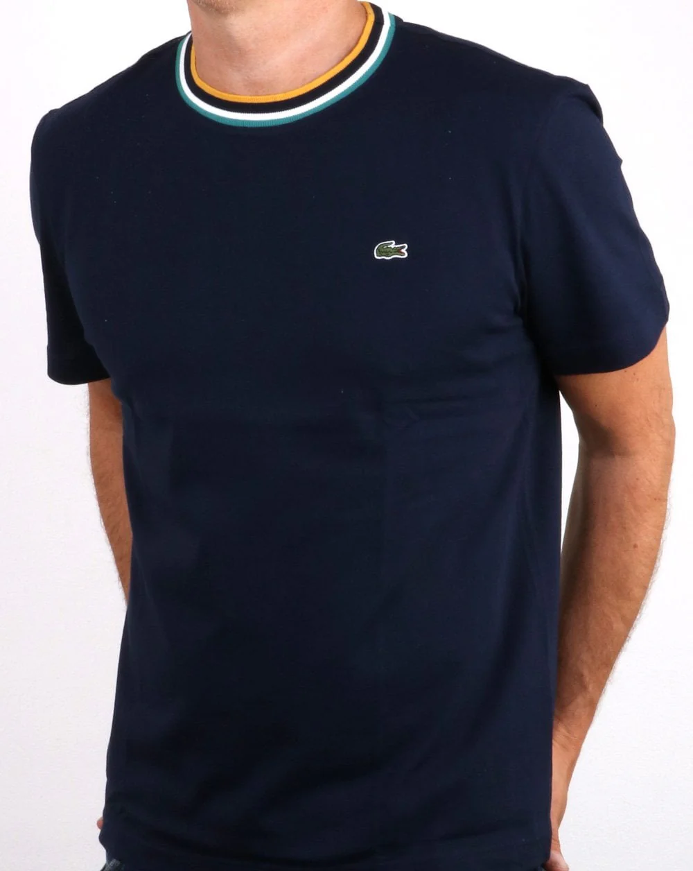 Lacoste Contrast Crew T-shirt Navy - Image 2