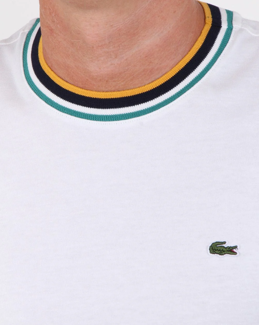 Lacoste Contrast Crew T-shirt White - Image 2