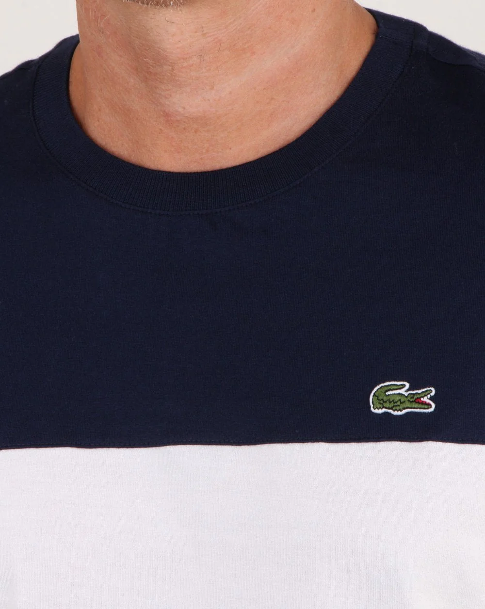 Lacoste Contrast T-shirt White/Navy - Image 2