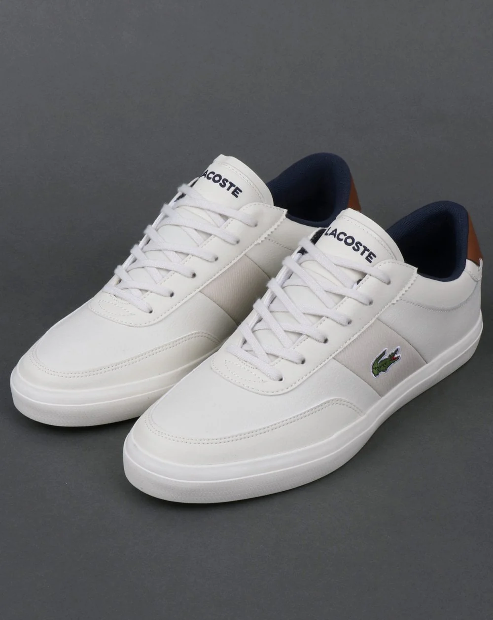 Lacoste Court Master 318 Trainer Off White/Navy - Image 3