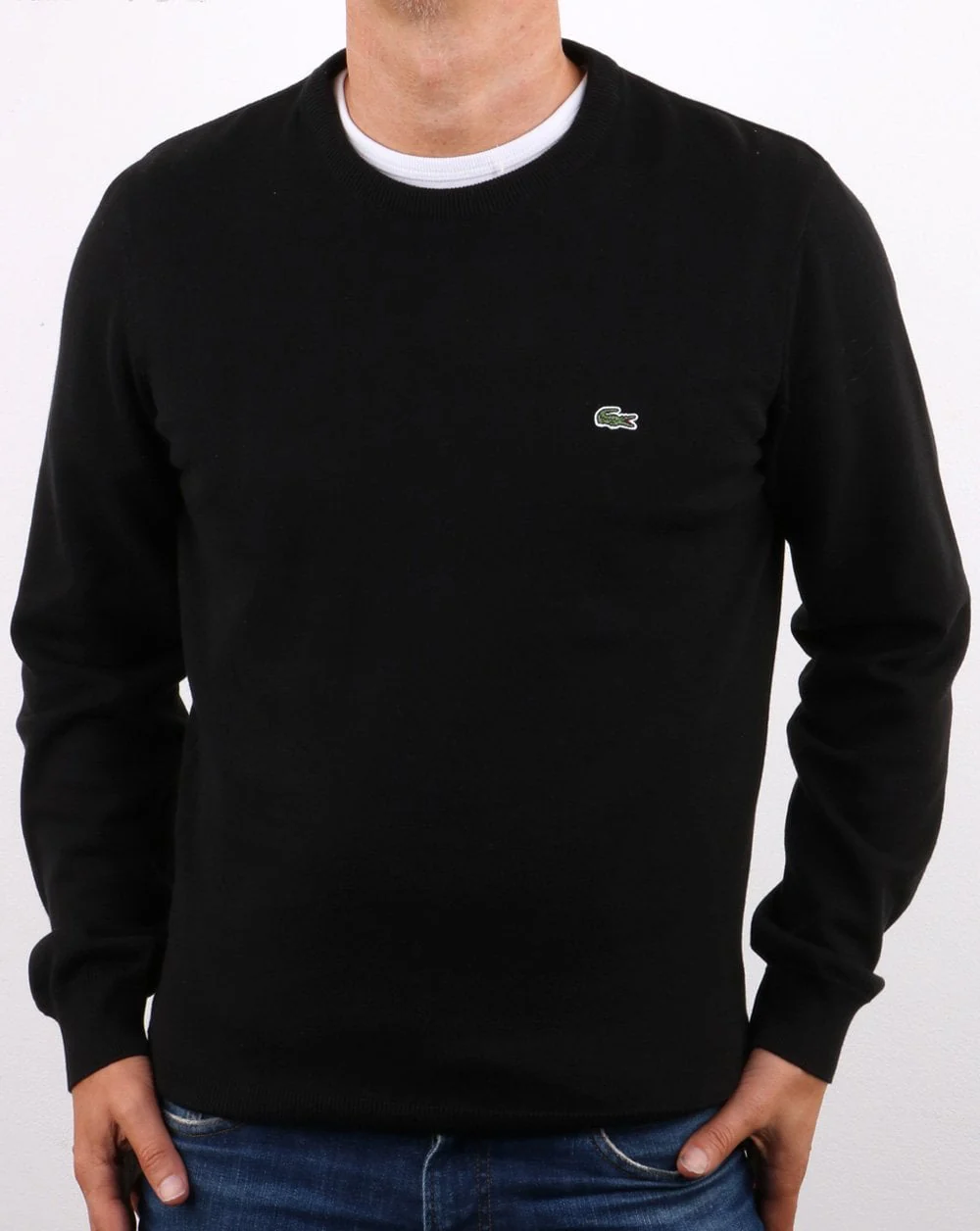 Lacoste Crew Neck Jumper Black - Image 4