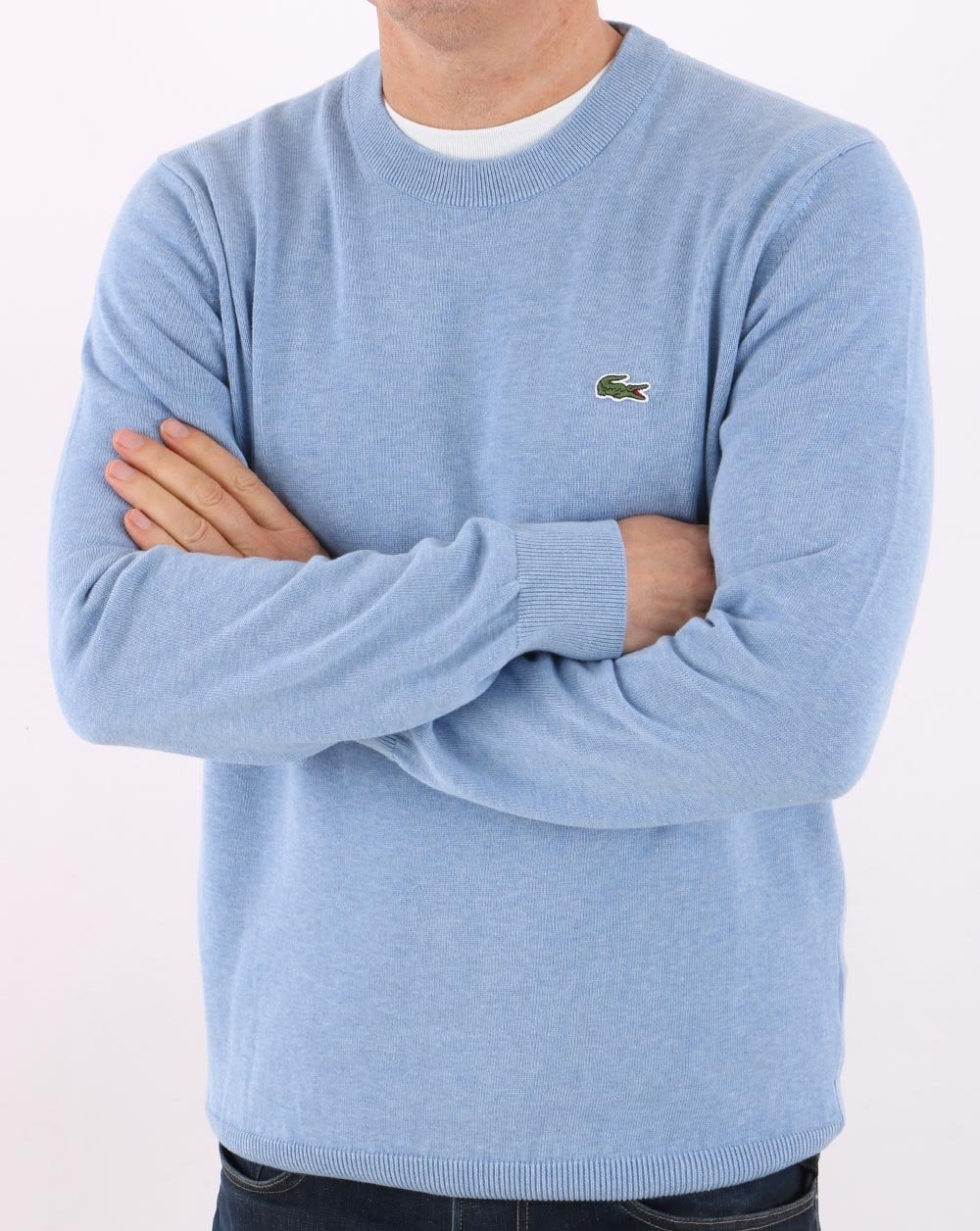 Lacoste Crew Neck Jumper Cloudy Blue - Image 3