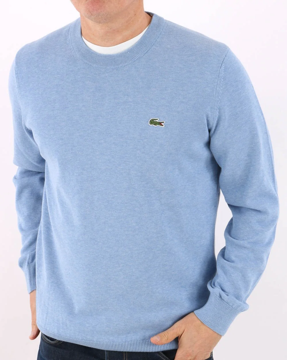 Lacoste Crew Neck Jumper Cloudy Blue - Image 4