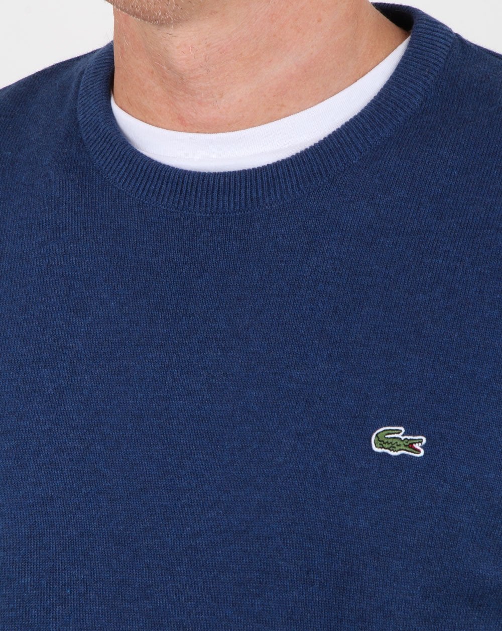 Lacoste Crew Neck Jumper Dep Royal Blue - Image 3