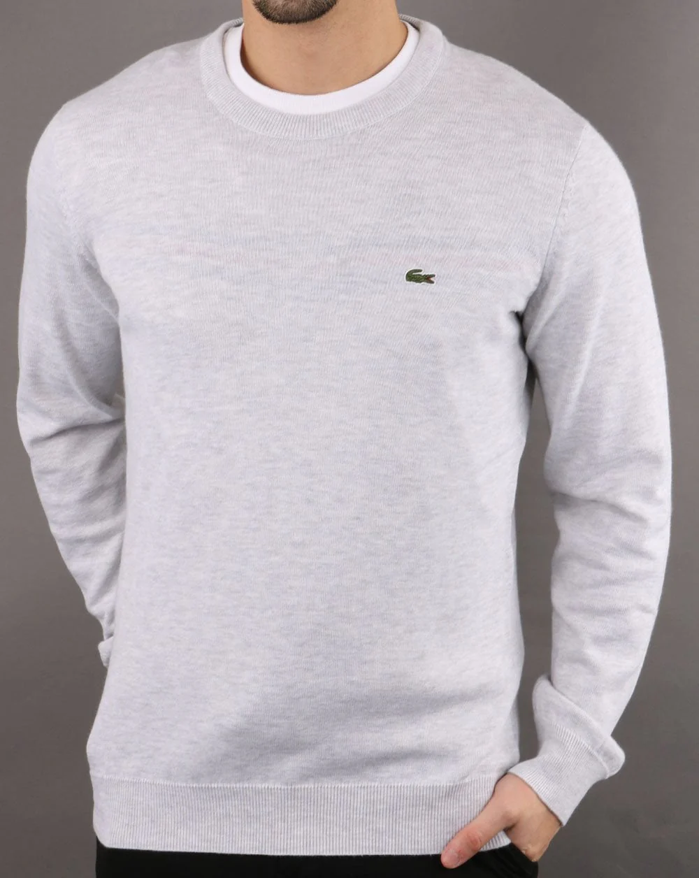 Lacoste Crew Neck Jumper Grey - Image 2