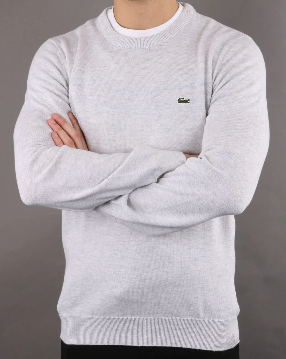 Lacoste Crew Neck Jumper Grey - Image 3