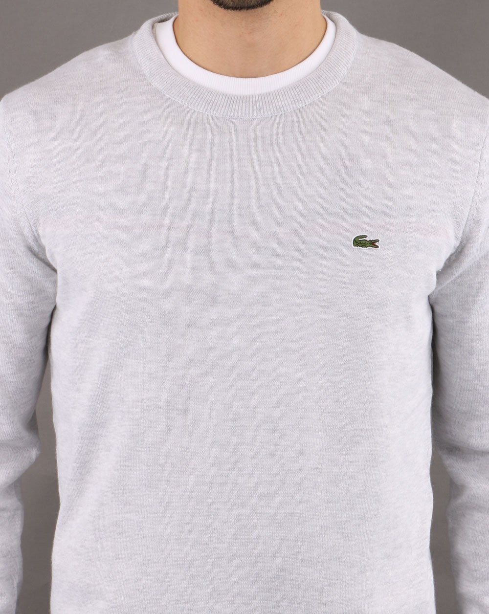 Lacoste Crew Neck Jumper Grey - Image 4