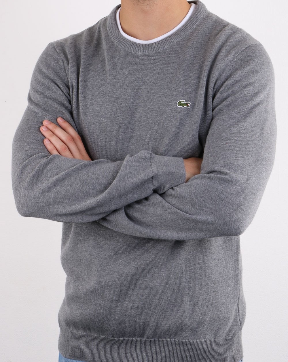 Lacoste Crew Neck Jumper Grey - Image 3