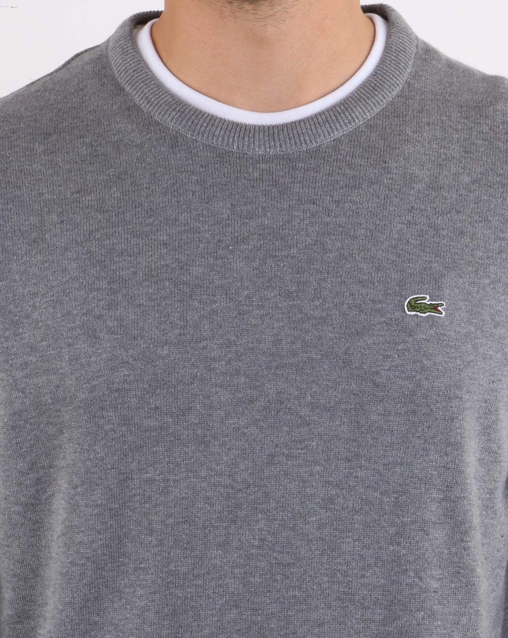 Lacoste Crew Neck Jumper Grey - Image 4