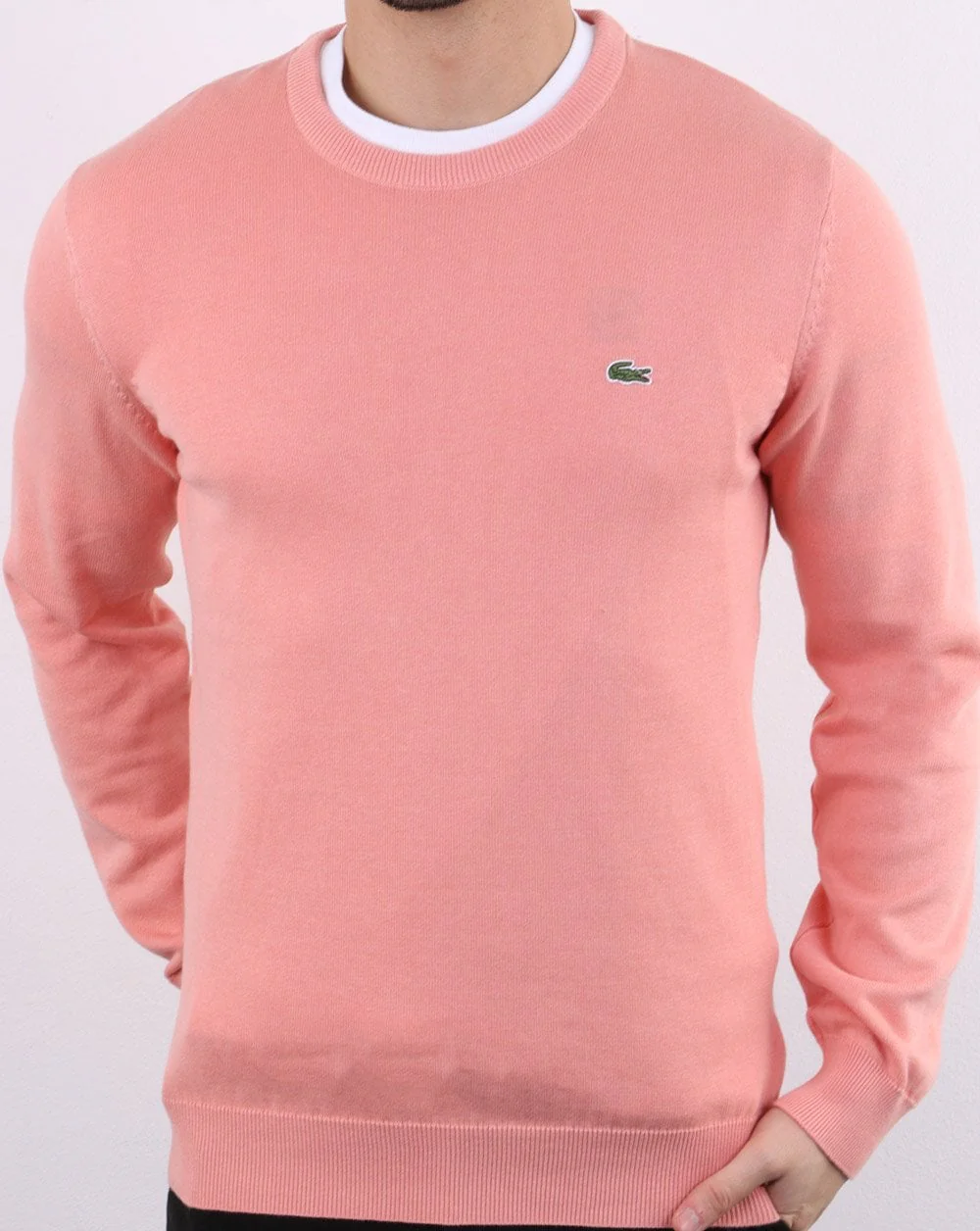 Lacoste Crew Neck Jumper Pink - Image 2
