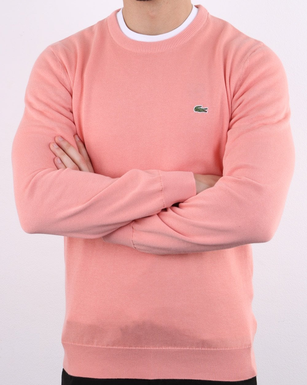 Lacoste Crew Neck Jumper Pink - Image 3