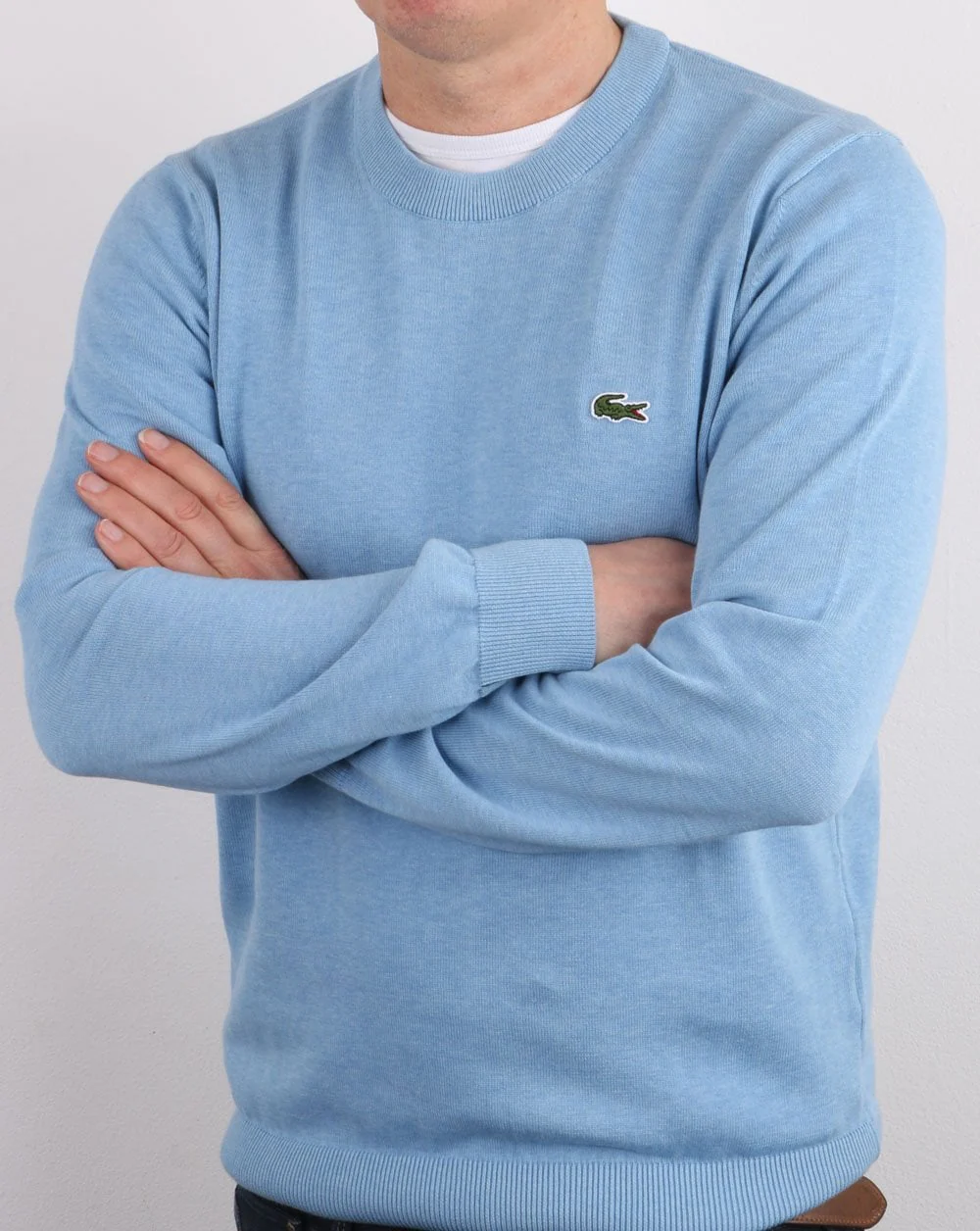 Lacoste Crew Neck Knit Jumper Blue - Image 2