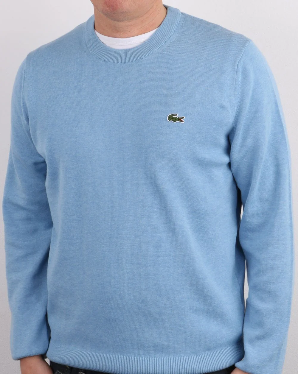 Lacoste Crew Neck Knit Jumper Blue - Image 3