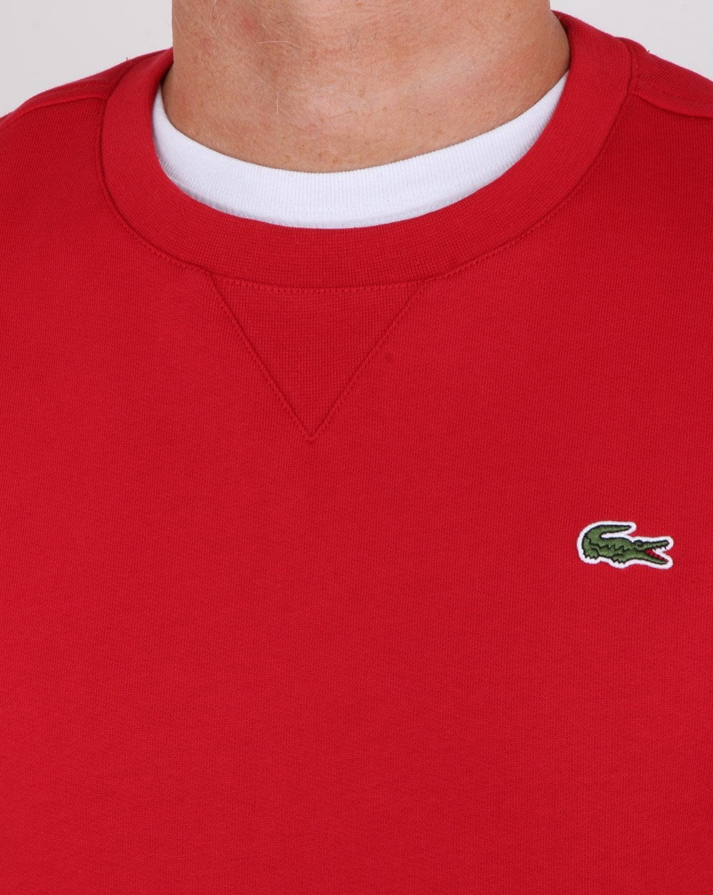 Lacoste Crew Neck Sweatshirt Red - Image 2
